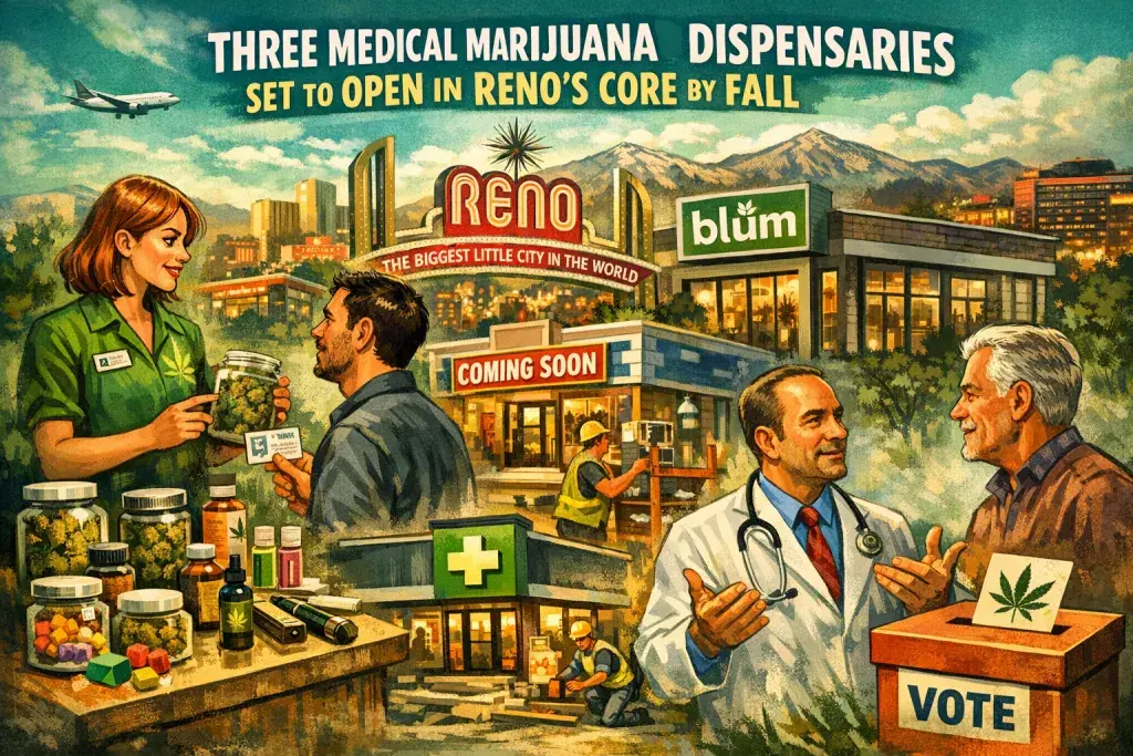 Three Medical Marijuana Dispensaries Set to Open in Reno's Core by Fall