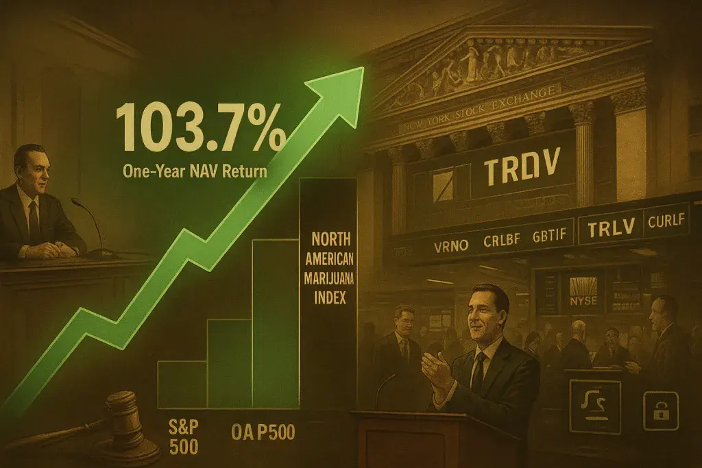 Cannabis ETF Surges as Trulieve's NYSE Debut Tests Sector's Uplisting Bet