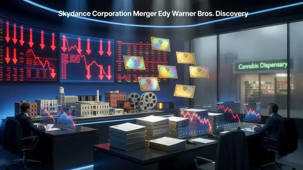 Skydance Corporation fell sharply on October 14 as its Class B shares traded ex-dividend following the distribution of 470,746,773 warrants, each allowing the holder to buy one share at USD 12 for ten years, which now trade separately on the NYSE as SKYD 